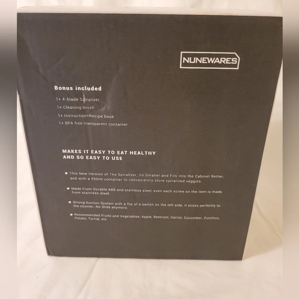 Nunewares vegetable spiralizer